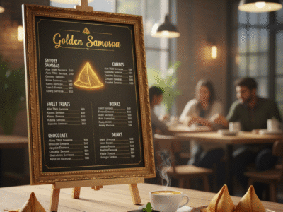 golden samosa menu