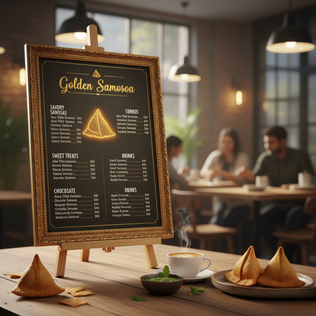 golden samosa menu