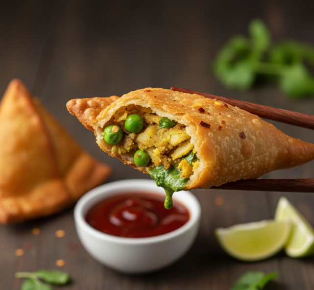 butter chicken samosa