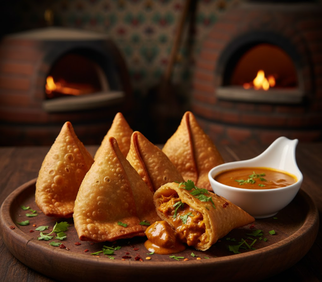 butter chicken samosa